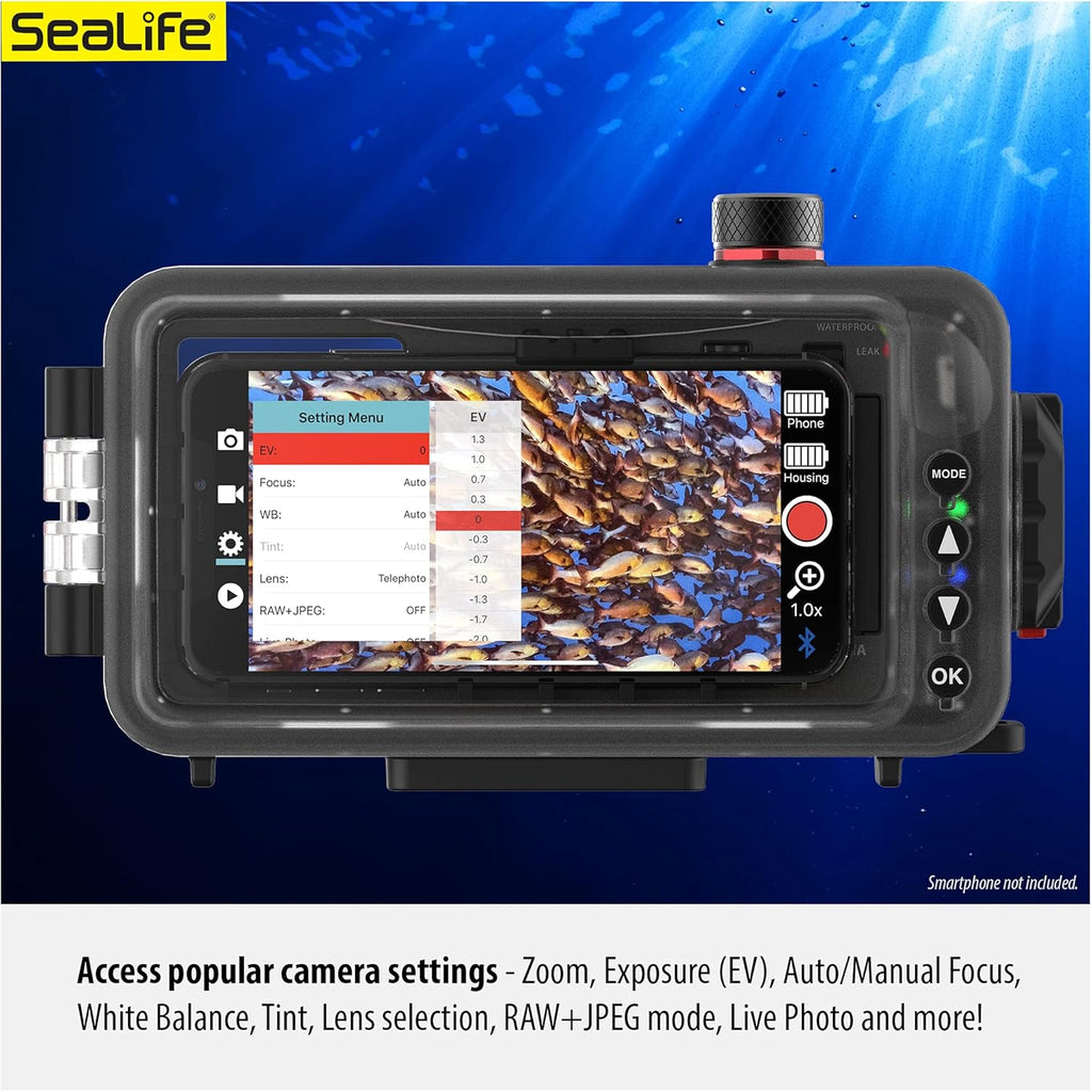 Waterproof Underwater Smartphone Scuba Case, Black, Without Light K937386