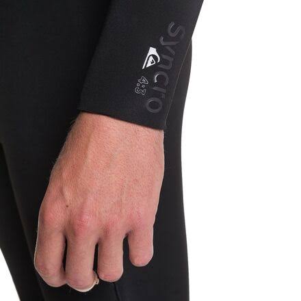 Black/Silver 4/3 Back Zip Wetsuit B4015