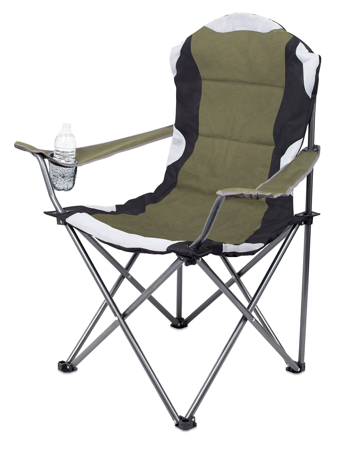 Green Padded Camping Folding Chair 2-Pack D2973