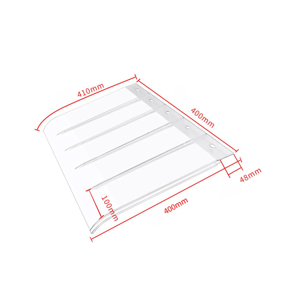 Window Canopy Patio Awning Clear PC Cover No Pole Needed Wall Mounted 40x40cm LxW O685