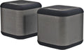 Silver and Black Stereo Speakers, Bluetooth, Pack of 2 C6477