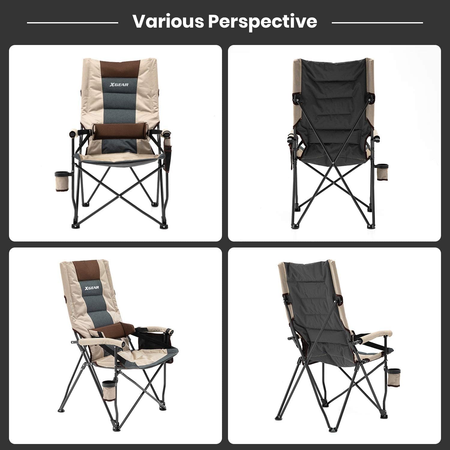 Camping Chair with Hard Arm Lumbar Support Y218208