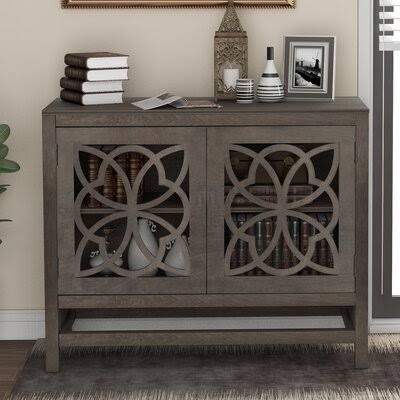 Gray 2-Door Accent Cabinet U401219