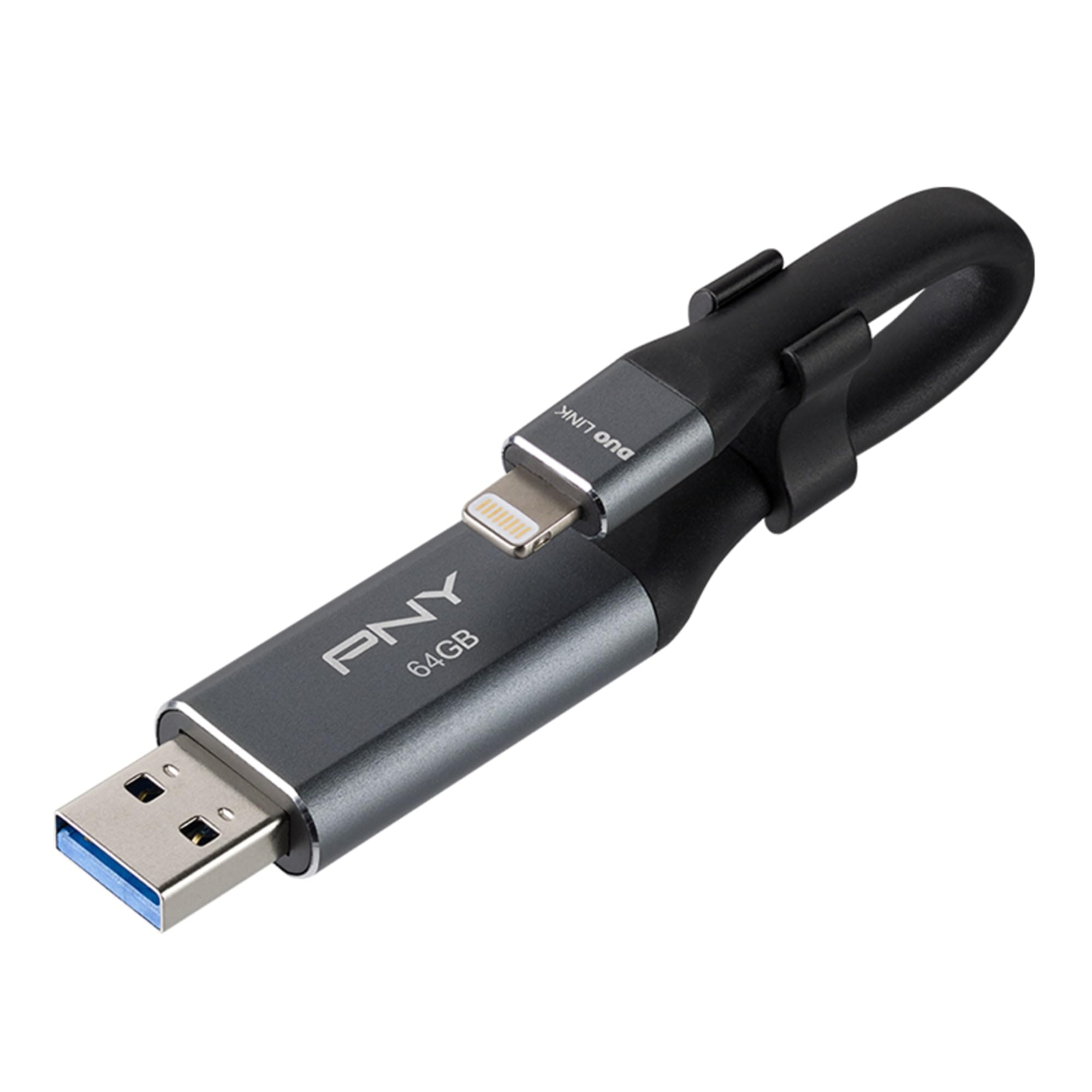 64GB USB 3.0 OTG Flash Drive, Metal Gray B6810