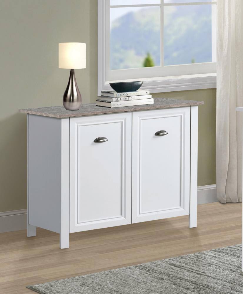 White 2-Door Storage Cabinet D60405