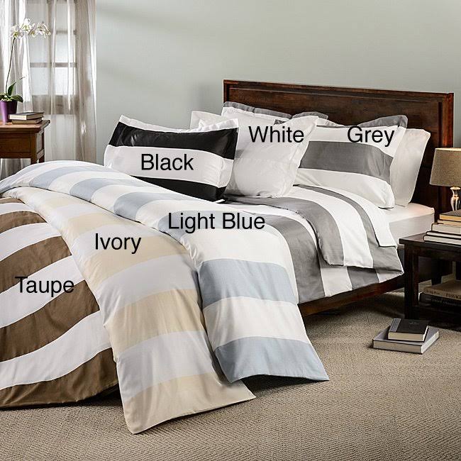 600 Thread Count Cotton Blend Duvet Cover Set (Twin - Black) Z619290
