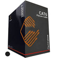 CAT6 Plenum Bulk Ethernet Cable 1000ft, 23AWG 4Pair Solid, Black U137526