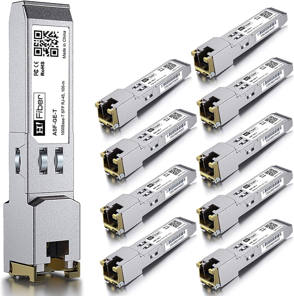 10Gb SFP+ RJ45 Transceiver, 10Gbase-T Copper Module, Cat6a/Cat7, 30m, Pack of 2 T3520