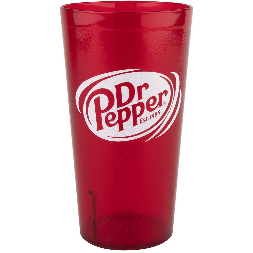 32 oz. Red Plastic Tall Pebbled Tumbler T851