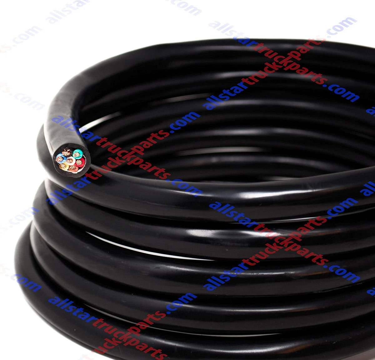 Heavy Duty 14 Gauge 7 Way Conductor Insulated Copper Trailer Cable Cord (30 FT ROLL) Pack of 2 K383