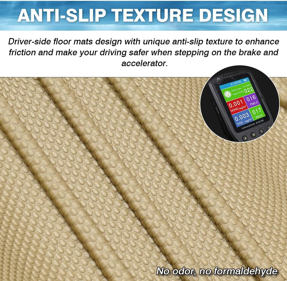 Custom Fit All Weather Floor Liners 1st and 2nd Row Mat Liner Set Y1011