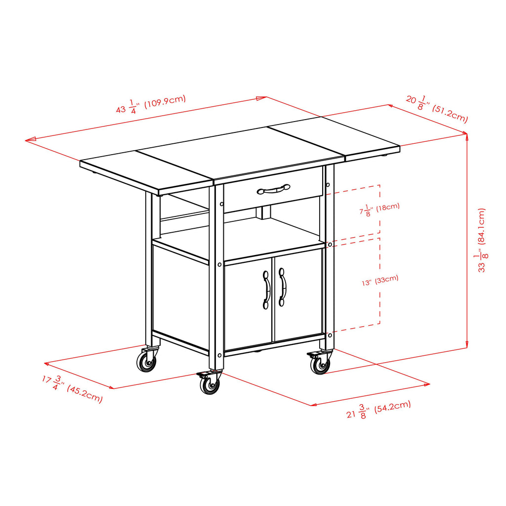 Drop-Leaf Kitchen Cart Y207885