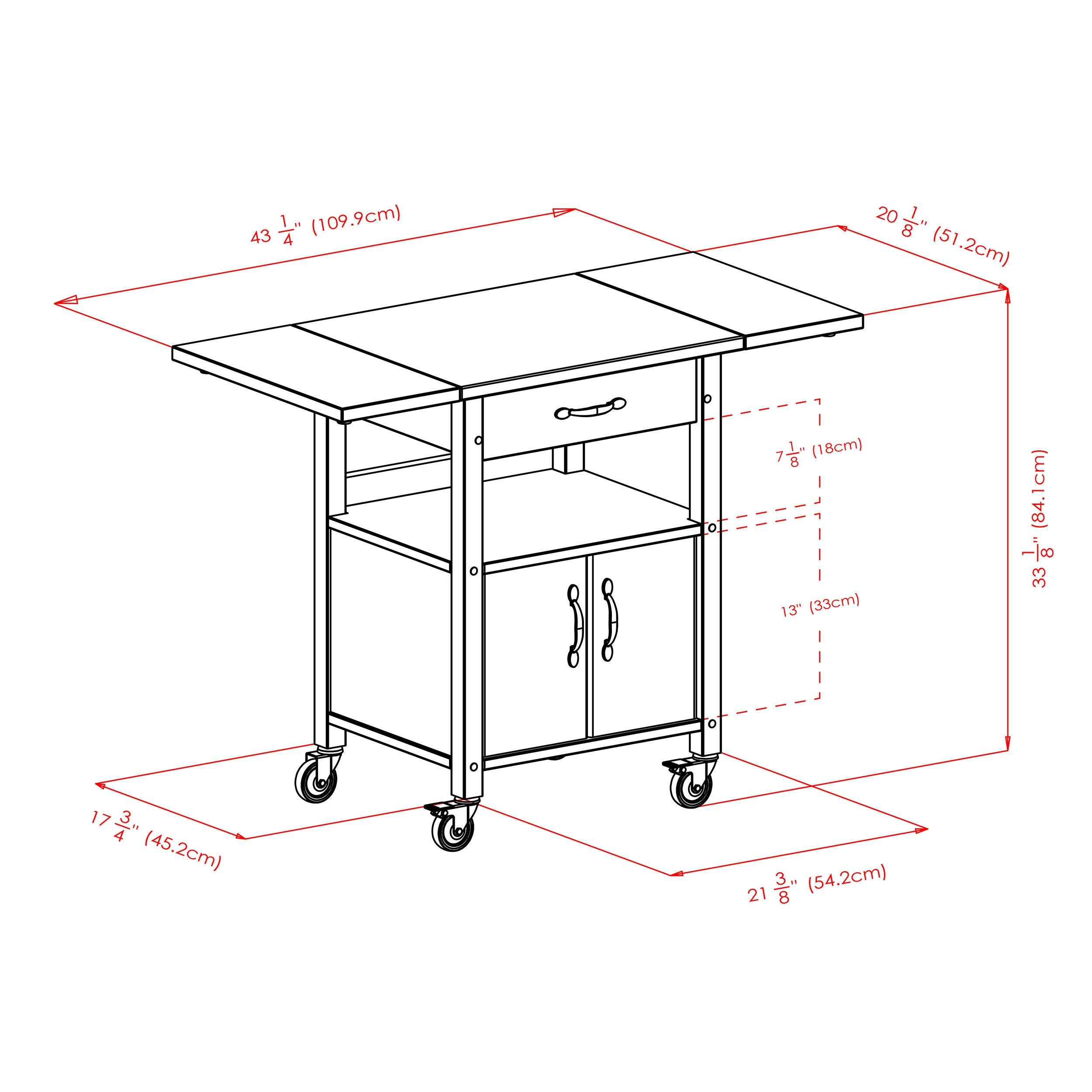 Drop-Leaf Kitchen Cart Y207885