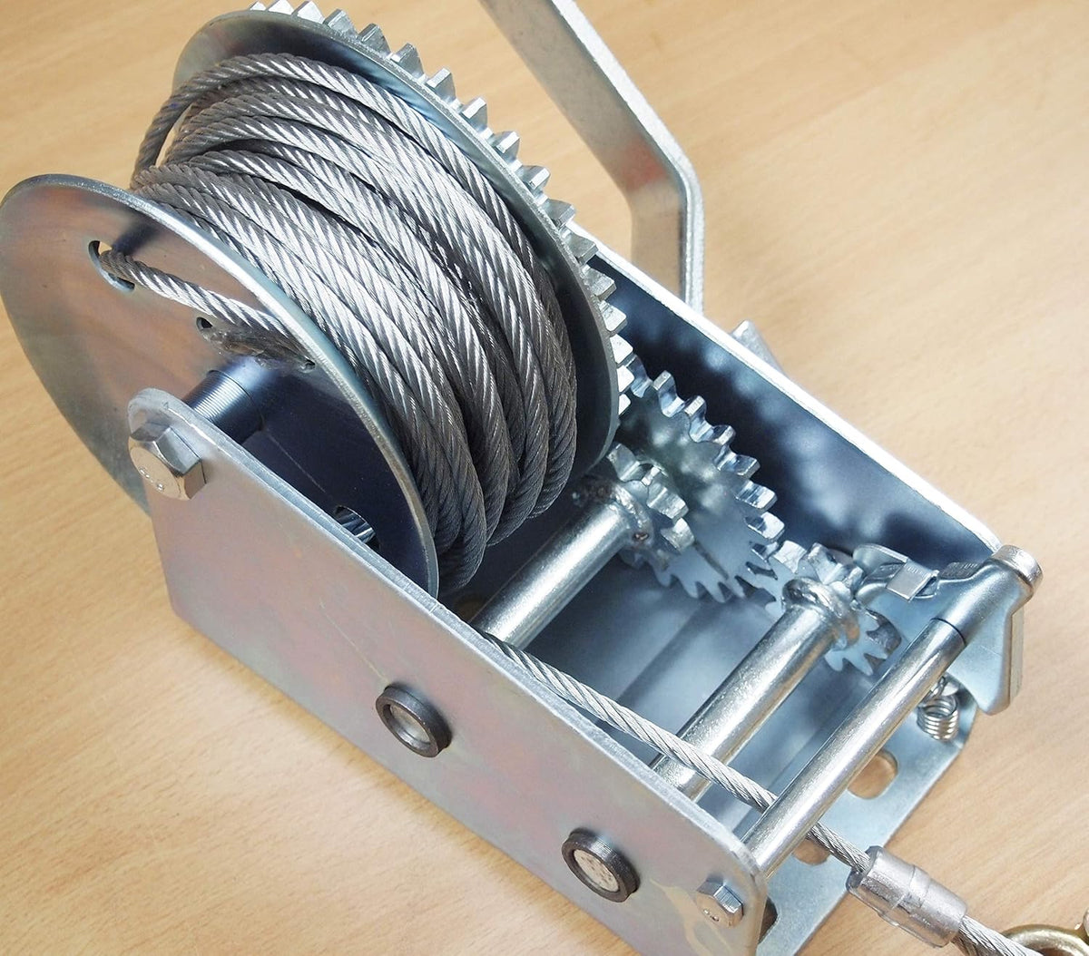 2000LB Dual Gear Steel Cable Hand Winch Pack of 2 W7376
