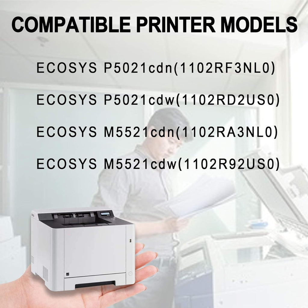 3 Pack Yellow Toner Cartridge Replacement for Kyocera ECOSYS P5021cdn P5021cdw M5521cdn M5521cdw S20444