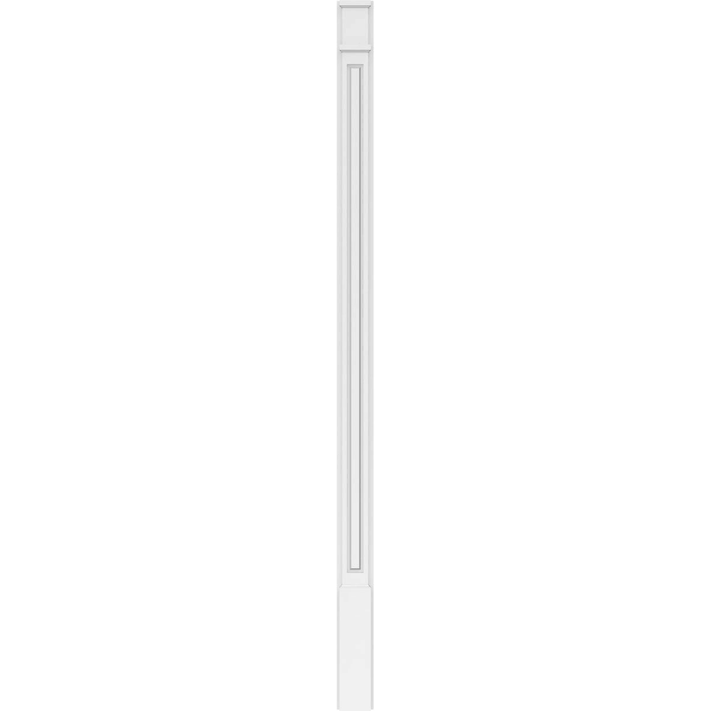 6x22W x 120x22H Raised Panel PVC Pilaster with Capital & Base K96124