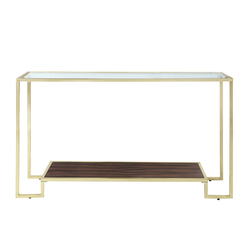Brushed Brass Console Table Y9584
