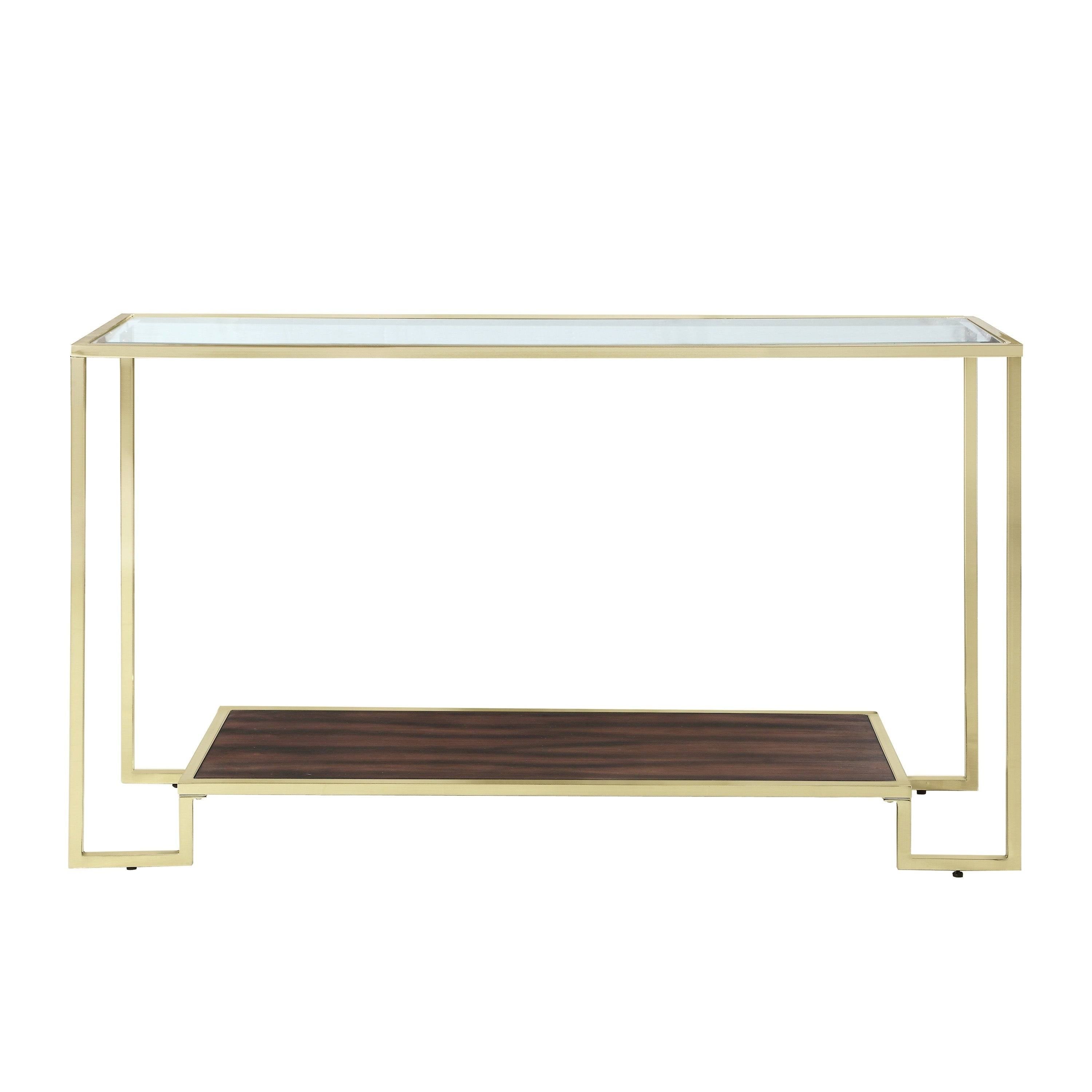 Brushed Brass Console Table Y9584