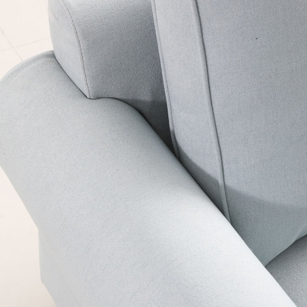 Linen Fabric Sectional Sofa Set, 3 Seater Loveseat P632