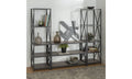 Rustic Industrial 3-Piece Bookcase Set C57730