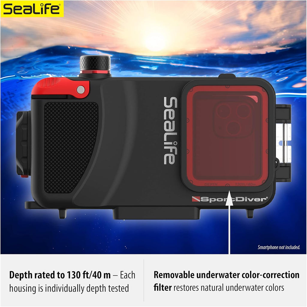 Waterproof Underwater Smartphone Scuba Case, Black, Without Light K937386