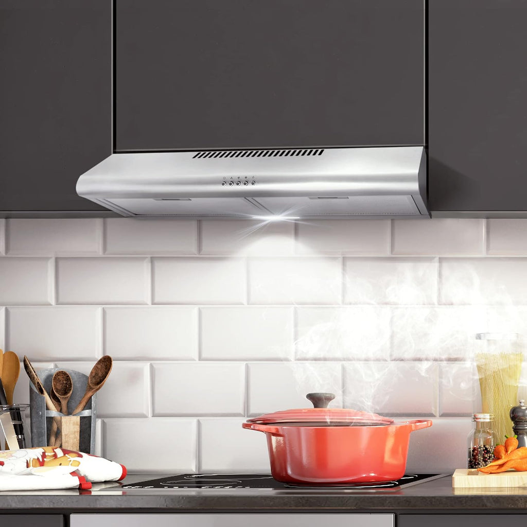 30 in. Under Cabinet Range Hood Ductless Convertible Duct Stainless Steel Q6006