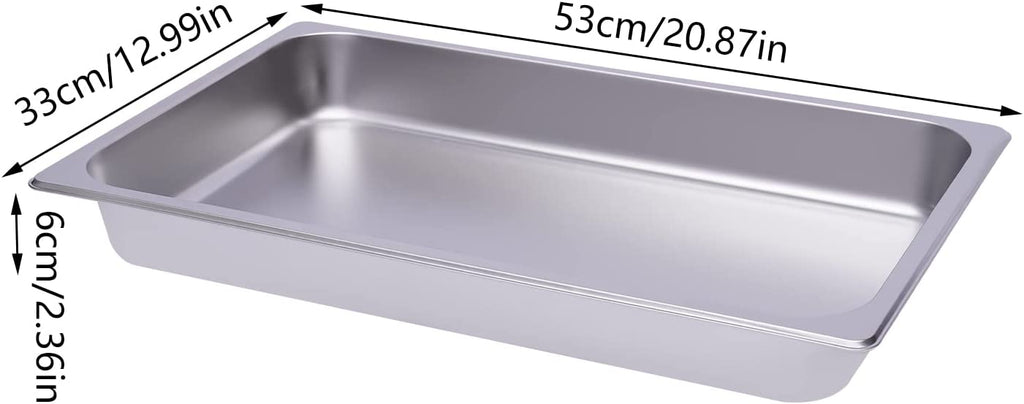 6 PCS Stainless Steel Steam Table Pans B51193