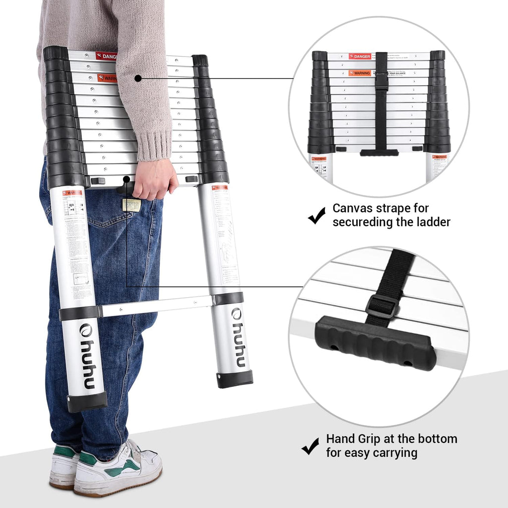 Telescoping Aluminum 12.5 FT Extension Ladder M509861