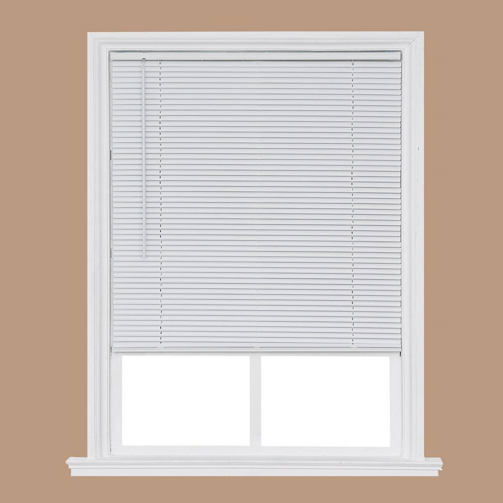 White Vinyl Room Darkening Mini Blinds R18814
