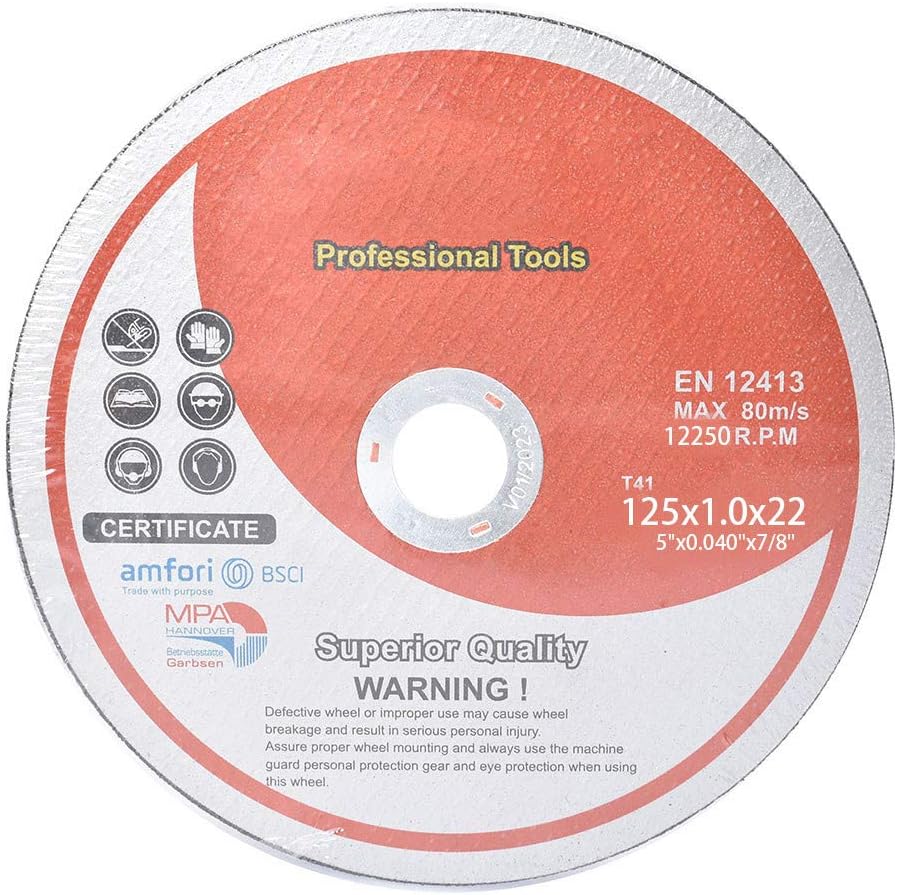 100 Pack 5"x.040"x7/8" Cut-Off Wheel Q389848