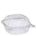 Clear Hinged-Lid Plastic Containers, 500/Carton H8356