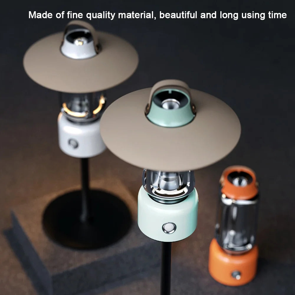 Retro USB Rechargeable LED Camping Lantern E52574