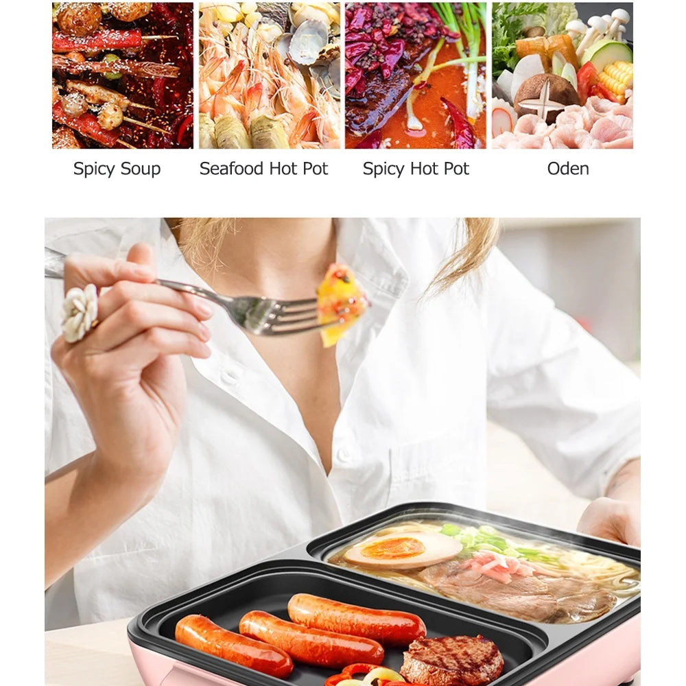 Electric Grill Pan 2L 1200W Barbecue Machine T8023