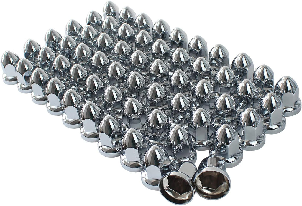 33mm Chrome ABS Plastic Lug Nut Covers with Flange for Semi Truck (60) L850638