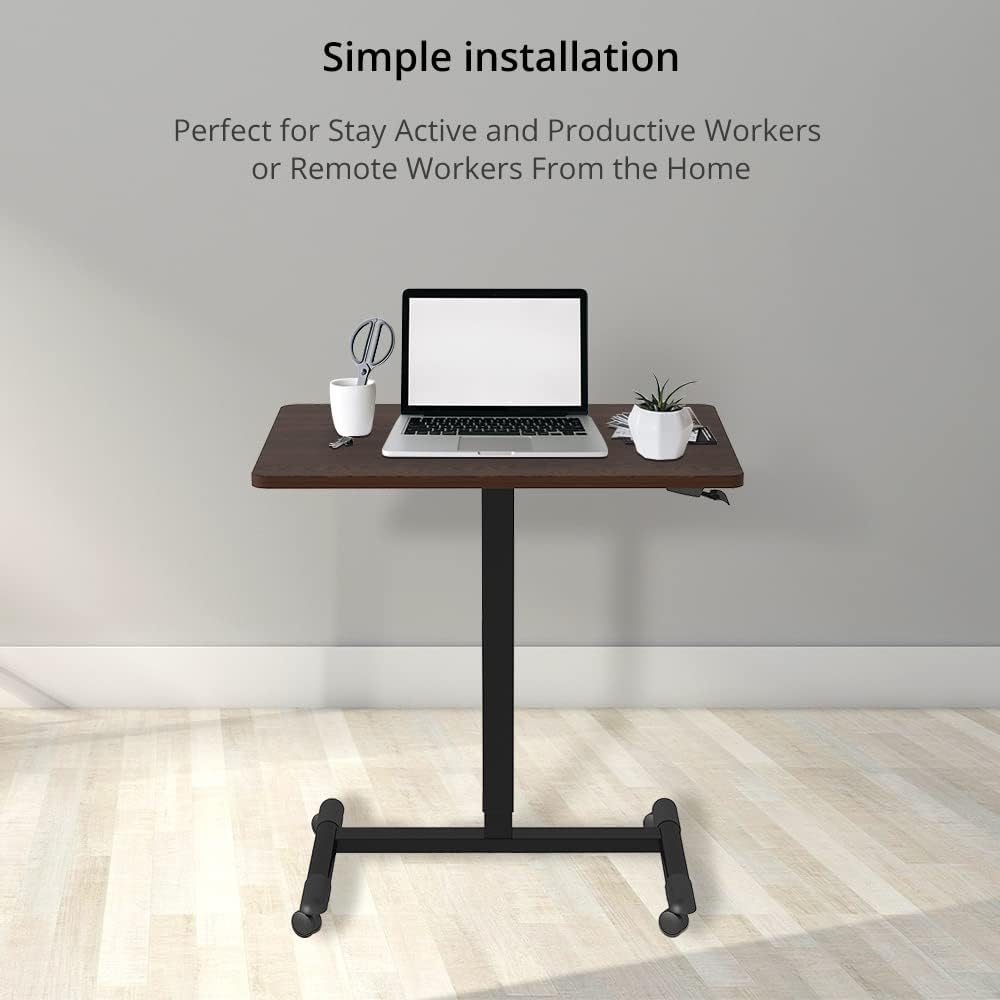Height Adjustable Standing Desk with Locking Wheels Z18285