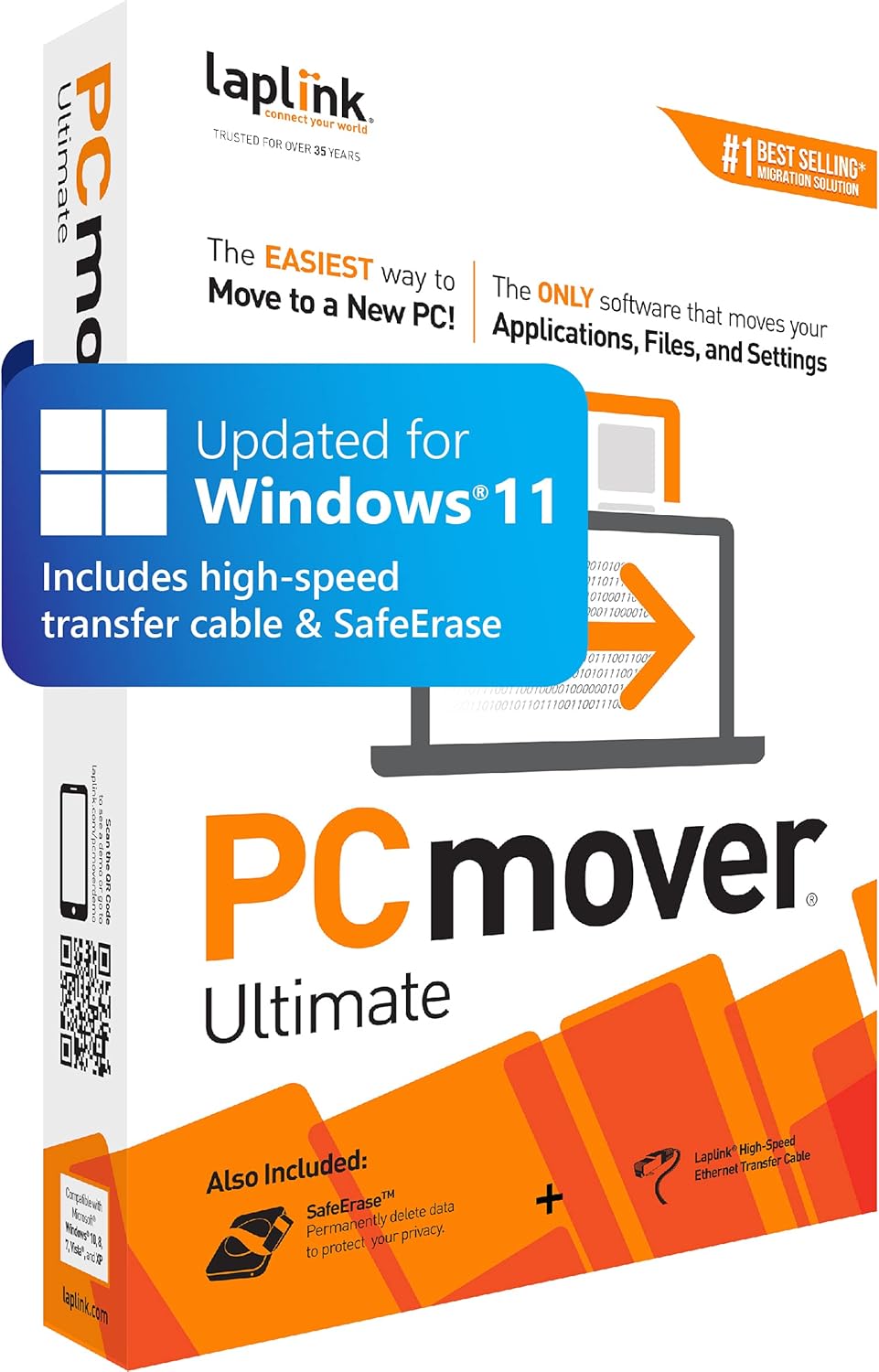 PCmover Ultimate 11 with SuperSpeed USB 3.0 Cable - 1 Use Pack of 2 U465