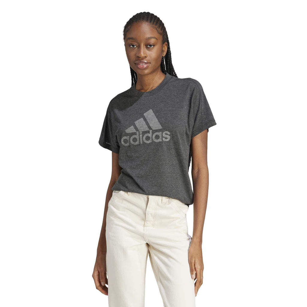 Black Melange Grey Three Tee R4498