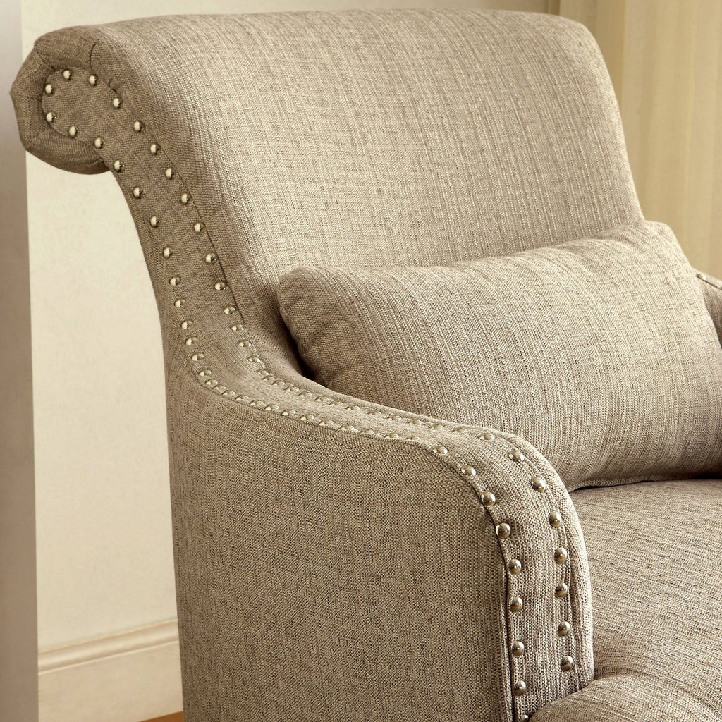 Brown Contemporary Accent Chair V64816