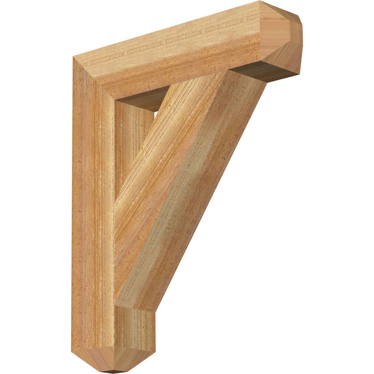 Traditional Craftsman Rough Sawn Bracket, Western Red Cedar J8051