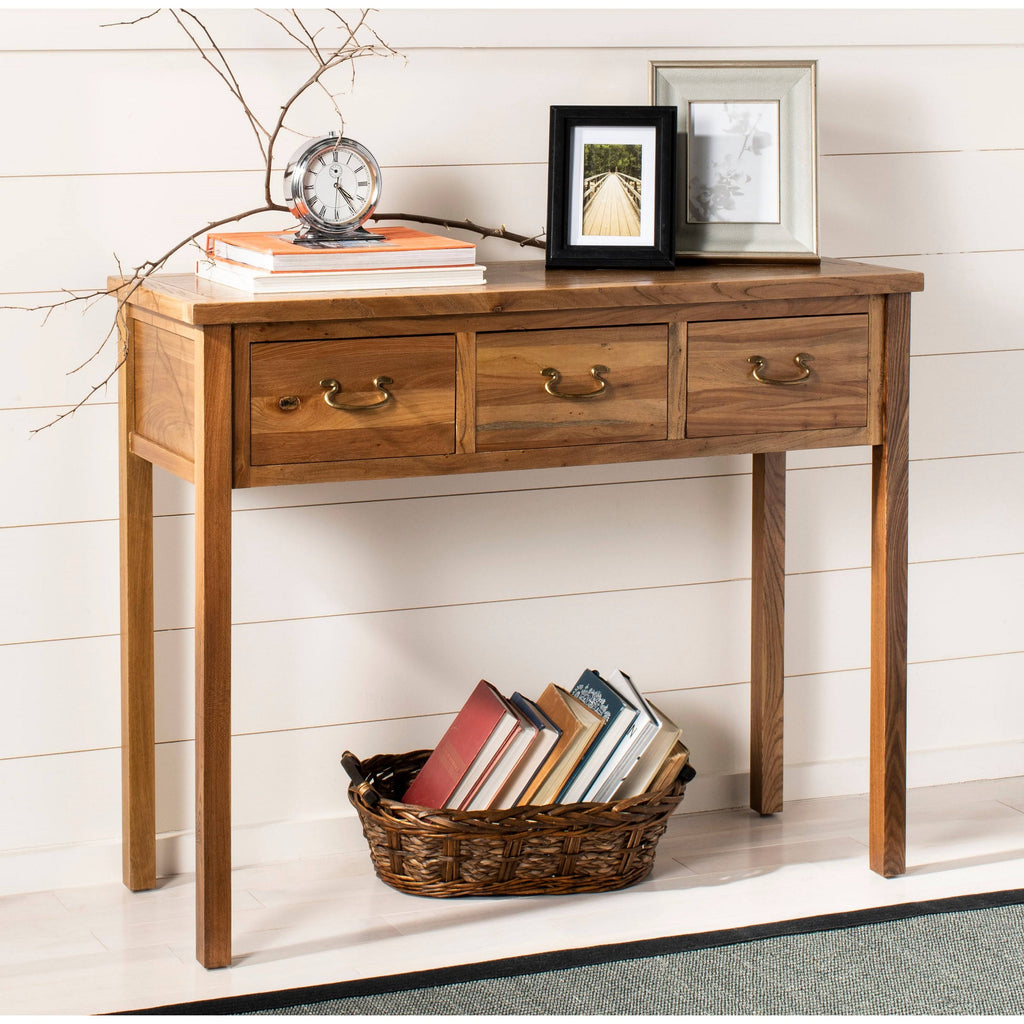 Oak Console with Storage Drawers G406262