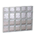 Wavy Pattern Frameless Replacement Glass Block Window D91082