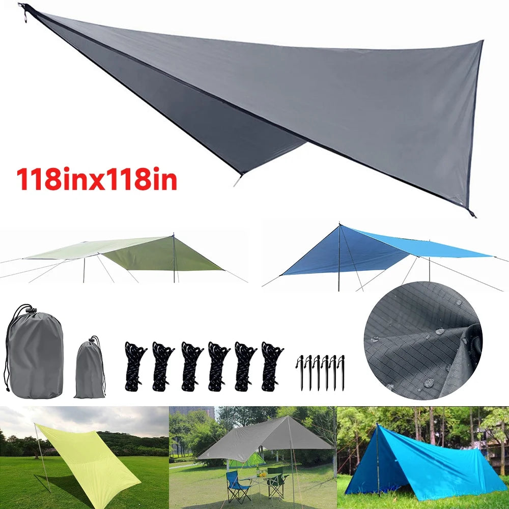 10x10ft Camping Hammock Rain Tarp with Carry Bag Z7543