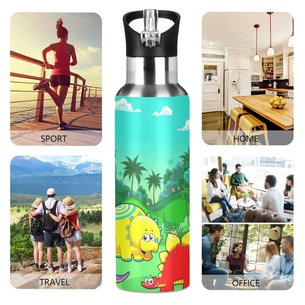Stainless Steel Vacuum Insulated Water Bottle with Straw Lid 20 OZ E623