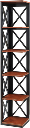 5 Tier Corner Bookcase, Gray Z661