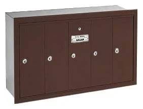 Bronze Vertical Mailbox with 5 Doors Q264530