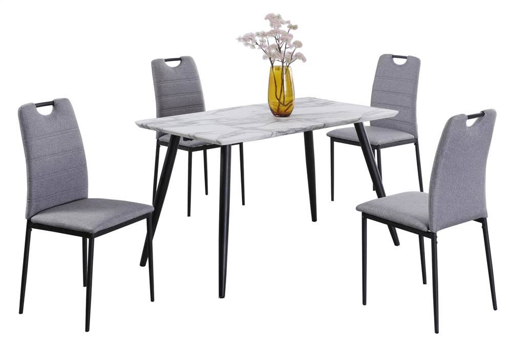 Dining Set with Laminated Wooden Top and 4 Chairs J28508