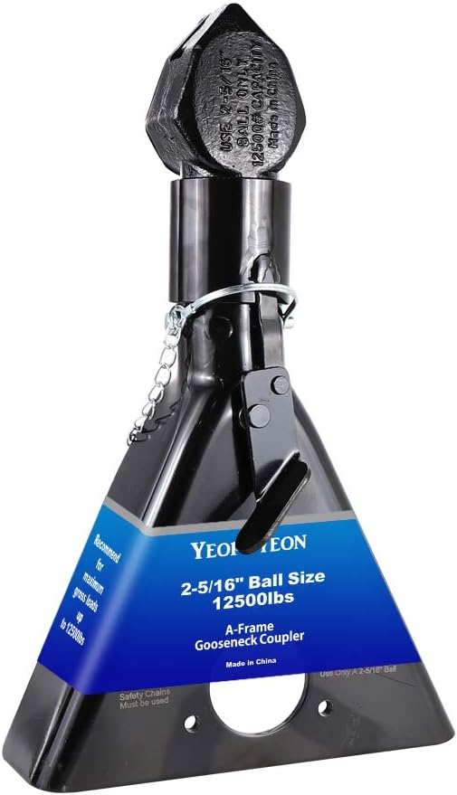 Black A-Frame Trailer Coupler, 2-5/16 Ball Size, 12500Lbs, Pack of 2 Q25148