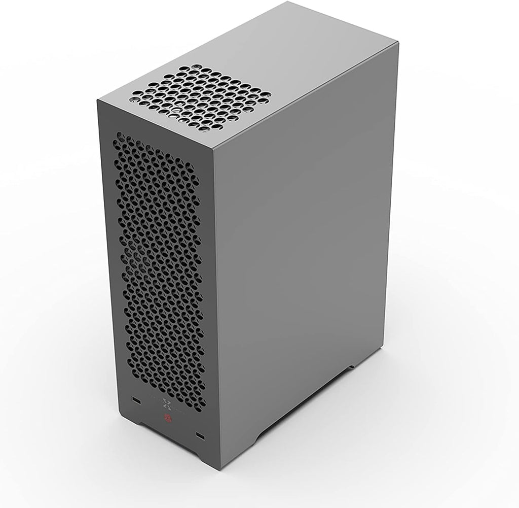 Aluminum Grey Mid Tower PC Case with Tempered Glass Window T502