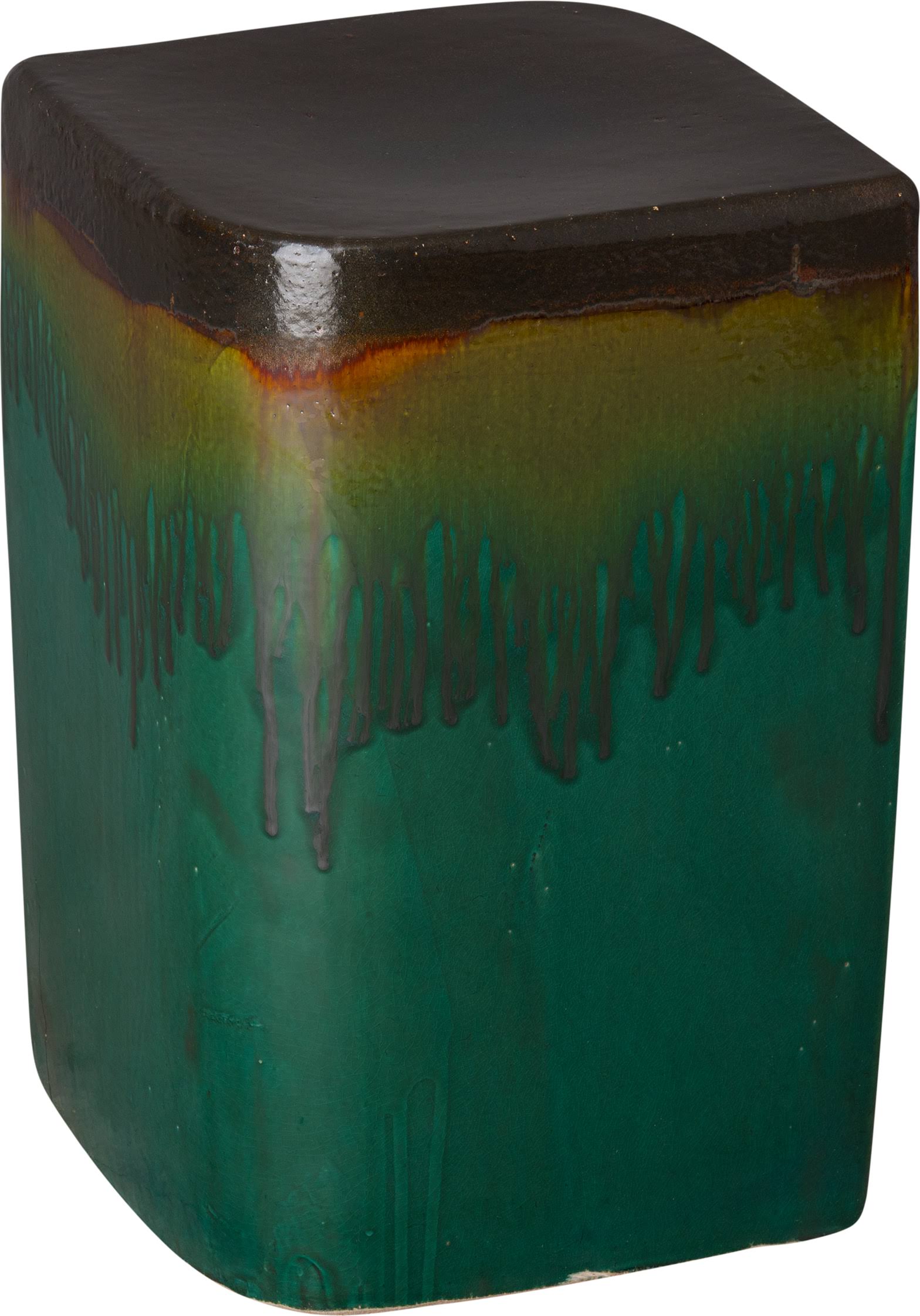 Tall Aero Garden Stool/Table with Green Clove Glaze S231