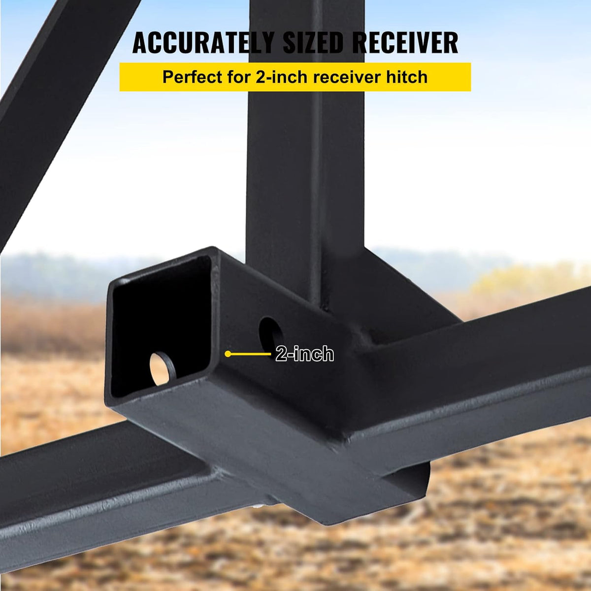 Black 2 Inch Trailer Hitch Receiver Hitch G81646
